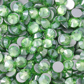 Star Peridot Glass FlatBack Rhinestones Silver Back WholesaleRhinestone